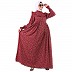 Summer full sleeves printed maxi dress- Maroon